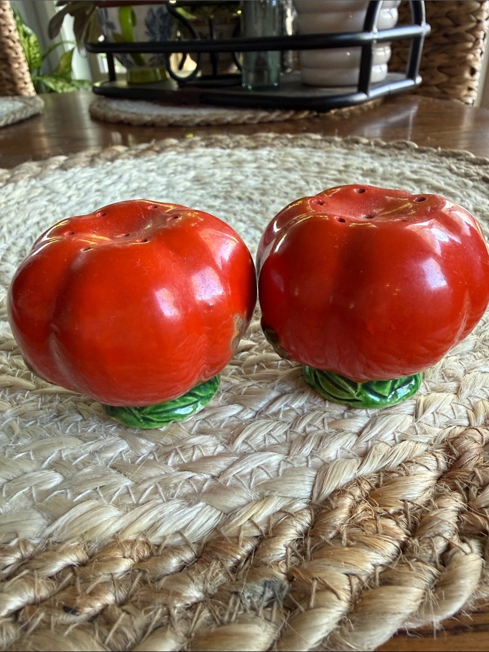 Red Tomato Ceramic Salt and Pepper Shakers - Home Accents